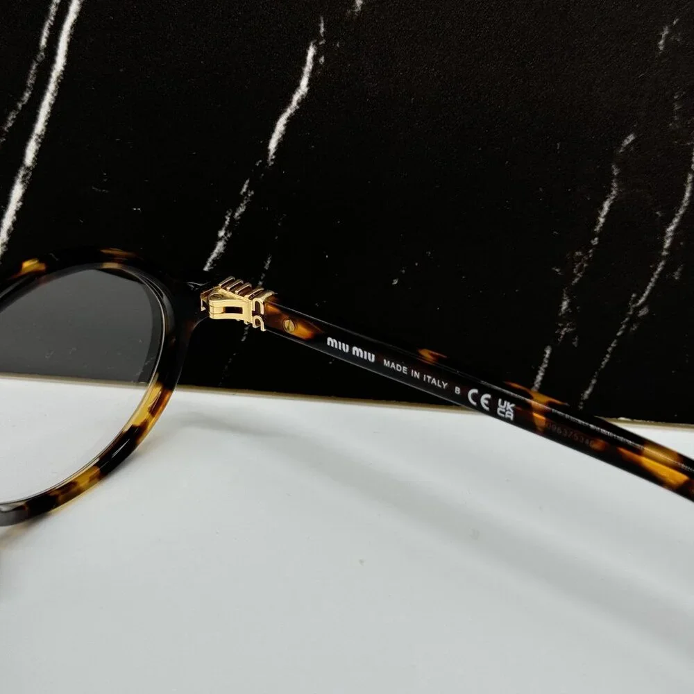 NEW MIU MIU MU 04ZS OVAL HAVANA BROWN EYEGLASSES MU04ZSF VAU08N WOMEN MIU MIU